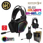 IMPERION HS-G51 SILVER SHIELD USB POWERED FULL SIZE RGB GAMING HEADSET WITH MICROPHONE 2.5 METER CABLE (G51)
