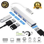 [USB Hub] 4 in 1 High Speed 4 Ports USB 3.0 Adapter Type-C Splitter 5Gbps For PC Laptop User Multiport Hub USB