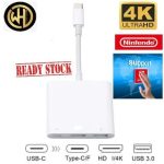 3in1 Type-C USB C 3.1 Male To HDTV /USB 3.0/Type C Female HUB Charging Multiport Converter