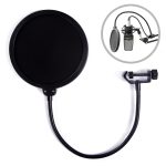 Double Layer Studio Microphone Flexible WindScreen Mask Mic Pop Filter Shield 155MM for Speaking Recording Accessories