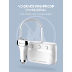 LDNIO C504 Socket Splitter Super Car Charger 160W 3 Lighter Sockets of Independent Switch & 4 USB Ports - Image 7