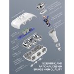LDNIO C504 Socket Splitter Super Car Charger 160W 3 Lighter Sockets of Independent Switch & 4 USB Ports - Image 3