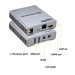 HDTV USB KVM Extender 60M Over cat5/6 Ethernet KVM Switch Mouse&Keyboard Port - Image 4