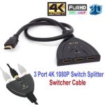 HDTV 2.0 Switcher 4K HD Switch HDTV Splitter Adapter Cable 3 Port 3X1 (3 in 1 Out) for HDTV PS4/3 Xbos - Image 2