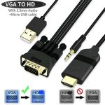 Onten OTN-5152 VGA to HDTV Adapter with Audio Plug and play VGA input support up to 1920x1920 resolution - Image 3